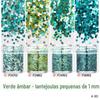 Nail art lantejoulas estourar glitter pó pasta Net Vermelho Verde quatro estrelas de cinco pontas em forma de coração fragmentos unha polonês gota cola jóias