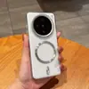 Adecuado para funda de teléfono vivo X300 Pro, nueva funda magnética con pintura metálica, funda con botón metálico IQOO 15U, funda corrugada S60