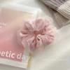 Crema Corazón Dulce Estilo Ballet Lazo de Cinta Anillo para el Cabello de Intestino Grueso Estilo Mori Primavera y Verano Accesorios para el Cabello de Diadema de Gama Alta para Niña