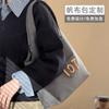 Bolsa de Lona para Ropa de Trabajo Diaria, Bordado de Logo Personalizado, Bolso Tote Diagonal, Bolso Casual de Axila, Bolso Cómodo de Hombro Ecológico