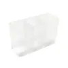 Caja de almacenamiento de gabinete con espejo, montada en la pared, sin perforaciones, organizador transparente para labiales y cosméticos para baño