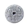 Collar Colgante de Moneda Antigua Hecha a Mano de Plata Pura con Patrón de Flor de Espíritu de Montaña de 30 mm