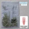 Accesorios de Uñas de Moda con Pedrería Plana de Alto Brillo y Alta Transparencia, Pedrería Checa Color AB, Decoraciones para Uñas que No se Caen al por Mayor