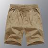 Shorts de praia casuais masculinos para o verão, shorts de trabalho com cintura elástica e tamanho grande, calças com vários bolsos