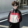 Chaqueta de Cuero para Niño 2333 Primavera y Otoño Nueva Elegante Chaqueta de Béisbol Ropa Urbana Infantil Atuendo de Otoño Chaqueta de Motocicleta para Bebé