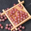Cuentas Sueltas de Cristal de Fresa Roja Natural, Cuentas Rosas y Redondas, Manualidades para Ensartar DIY, Envío Directo de Una Pieza, Materiales para Joyería Hecha a Mano Creativa