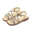 Sandalias para Niñas, Elegantes Zapatos de Princesa con Pedrería para Niñas, Nuevo Modelo de Verano 2026 para Bebés, Sandalias de Playa Infantiles de Suela Suave