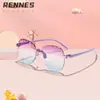 Nuevas Gafas de Sol de Una Pieza de Colores Caramelo Transfronterizas para Niños de Rain, Estilo Callejero Lindo para Bebé, Gafas de Sol Versátiles