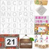 Suministro Exclusivo Transfronterizo de Juego de 36 Piezas de Plantillas de Letras del Alfabeto Inglés Pintadas con Números 62 Decoración de Pared Hueca para Pintar