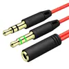 Auriculares de teléfono móvil a micrófono de computadora de escritorio 3.5 Divisor 2 en 1 Cable adaptador de audio 1 a 2