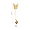 Colher borboleta de aço inoxidável 304, colher de café, pequena colher criativa, colher para mexer mel, colher de sobremesa, colher de presente para caneca