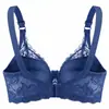 Sujetador de encaje fino, talla grande, sexy para comercio exterior, con aros, soporte lateral ajustable y efecto push-up, lencería para mujer al por mayor