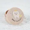 Caja de Madera para Dientes de Niños Caja para Cabello de Niños y Niñas Caja de Almacenamiento Conmemorativa para Colección de Dientes y Cabello Fetal de Bebé Cabello de Animal
