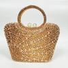 Bolso de cristal de lujo Jiashili con diamantes huecos portátiles para cena, clutch de cadena para el hombro, bolso de noche con cadena, bolso para mujer