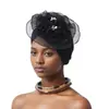 Sombrero de Flor Grande con Volantes Laterales Más Vendido de Amazon para Bodas y Fiestas, Sombrero Africano de Moda y de Alta Gama