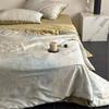 Pera Branca de Primavera Verão Luxo Leve Lyocell Tencel Fresco de Verão Colcha Conjunto de Quatro Peças Sensação Fresca Dormir Nu Ar Condicionado Duplo Colcha