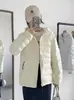 Versátil chaqueta de algodón acanalado para mujer, estilo corto y ligero con capucha, nueva colección otoño/invierno 2026, popular estilo coreano, abrigo cálido para parejas