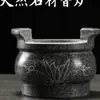 Queimador de Incenso Redondo de Pedra, Queimador de Incenso de Pedra, Ornamentos Esculpidos em Pedra, Suprimentos para Templos e Salões Ancestrais, Queima de Incenso ao Ar Livre