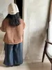 Ropa de Abrigo Enteriza de Piel para Niñas Otoño e Invierno Nuevo Retro Maillard Lana de Cordero Ropa de Abrigo de Piel para Bebés Niños Niñas