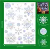Tienda de calcomanías navideñas de copo de nieve y ciervo al por mayor 2025, calcomanías para ventana de tienda, pared, vidrio, calcomanías electrostáticas para ventana