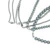 Estilo Retrô Francês com Pérolas Swarovski, Fecho de Lingote S925, Corrente Elegante para Clavícula, Pingente de Colar Cinza, Luxo Leve