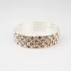 Amazon Pulsera Elástica de Diamante para Novia Color Exagerado Pulsera Totalmente de Diamante Moda Femenina Cadena de Garra de Pedrería Pulsera Elástica