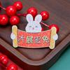 Plato del Año del Conejo de Invierno del Festival de Primavera Polvo Dorado Dibujos Animados Funda para Teléfono Móvil Accesorios Año Nuevo Joyería DIY para Niños Accesorios