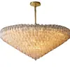 Lámpara de araña de lujo ligero estilo francés, cristal de Murano, luz principal para sala de estar de villa, lámpara de techo elegante de alta gama de diseñador para dormitorio