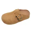 Zapatos Boken para Mujer Medio Abiertos 2026 Primavera Nuevos Suela Gruesa Estilo Universitario Retro Slip-On Persona Perezosa Exteriores Punta Cerrada Pantuflas