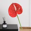 Flor Artificial de Anturio Falso Impresa en 3D Anturio de Fuego Decoración de Salón de Bodas Decoración del Hogar Planta Verde Artificial Fabricante de Flores Falsas