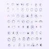 Joias de Diamante para Nail Art com Formato Especial e Fundo Plano Brancas Atacado Diamante Coração de Vidro Diamante Gota d'Água Strass Acessórios de Unha Vestíveis DIY