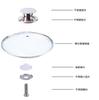 Tapa de wok con cuenta superior de acero inoxidable engrosada Asa universal para olla Tapa giratoria Accesorios para ollas de cocina Fabricantes al por mayor