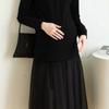 [Personalizado] Camada Interna para Roupa de Maternidade Tamanho Grande Outono e Inverno Camiseta Quente Estilo Popular Xiaohongshu Roupa Externa Camiseta que Cobre a Barriga