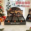 Luz Nocturna de Chimenea Redonda Retro LED Luz de Vela Electrónica Lámpara Portátil Luz de Atmósfera Decorativa Regalo Adorno de Escritorio