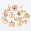 Colgante bañado en oro de 18K NAFU Loto Pulsera de conejo de loto colgante pequeño pulsera diy cuentas accesorios colgante