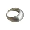 Anillo de Plata Cepillada para Mujer, Estilo Minimalista, Lujo Ligero, Sensación de Alta Gama, Anillo para Dedo Índice, Diseño de Nicho, Anillo de Personalidad Exagerada