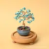 Árbol de la fortuna de citrino natural adorno pequeño, rosa-morado, trae buena fortuna, ideal para la oficina, escritorio o espacio de trabajo, un regalo creativo para la sanación y el bienestar