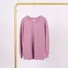 Lulu (Stock listo) Ropa de Yoga para Mujer Sudadera Larga de Cuello Redondo Alta Elasticidad Holgada Sudadera Larga de Cuello Redondo Capa de Aire