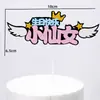 Decoración de cumpleaños para celebridad de internet, Dios masculino, Hada pequeña, Decoración creativa de rábano y conejo, Banderín para hornear, Paquete de 10