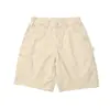 Pantalones cortos de trabajo TRS estilo japonés 26SS lona de hilo de doble torsión lavada y desgastada leñador corte holgado