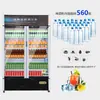 Processamento de armário vertical personalizado para bebidas comerciais, refrigerador de porta de vidro para bebidas de cerveja, vitrine de exibição, porta única ou dupla fria direta
