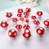 Color Sólido Hongo DIY Pegamento de Crema Funda para Teléfono Móvil Colgante para Llavero Musgo Micro Paisaje Adornos de Resina Joyería DIY