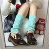 Cobre Botas de Tricô para Outono e Inverno, Meias Curtas de Renda com Padrão de Folhas, Proteção para o Tornozelo, Cor Sólida, Fashion, Versátil, Cobre-Pés Quentes, Meias