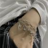 Pulseira sino de metal relâmpago de camada dupla hip hop estilo frio escuro europeu e americano homens e mulheres personalidade moderna casal corrente