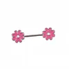 Anillos para Pezón Europeos y Americanos Transfronterizos de Acero Inoxidable 316L con Diseño de Goteo de Aceite, Barras Rectas con Forma de Corazón y Mariposa para Piercing Corporal