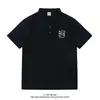 Camisa Polo com Texto Divertido de Verão Masculina Manga Curta Solta Casual Tendência Nacional Retro Gola Lapela Camiseta de Meia Manga para Homens