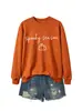 Sudadera de calabaza simple y cómoda versátil para mujer de temporada espeluznante de la tienda independiente Amazon para exportación