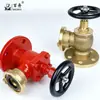 Venta Directa de Fábrica de Hidrante de Incendio de Brida Totalmente de Cobre Marino Dn40/50 Válvula de Incendio Roscada de Ángulo Recto de Paso Recto de Servicio Pesado