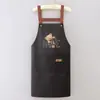 Delantal Moda Hogar Herramientas de Cocina Impermeable Lindo Cocina Catering Ropa de Trabajo Cintura Especial Estampado Resistente a la Suciedad