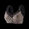 Sutiã Lindo de Costas com Estampa de Leopardo, Luxo Leve, Multi-Uso para Meninas, Decote V Profundo, Fecho Frontal, para Transmissão ao Vivo, Festa de Estudantes, Comércio Exterior Transfronteiriço